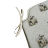 Rabbit Spindle Shaped Seat Pads | Rabbit Print Spindle Seat Pads |