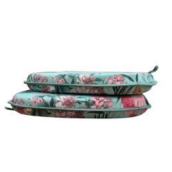 Coussins de siège à fuseaux Velvet Tranquillity | Coussins de siège à fuseaux en velours fleuri
