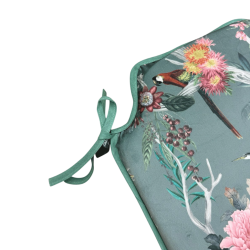Coussins d'assise à fuseaux en velours chinoiserie | Coussins d'assise de luxe en velours imprimé