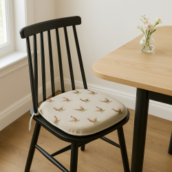 Coussins de chaise à fuseaux en forme de fuseau à motif faisan | Coussins de chaise à fuseaux à motif faisan