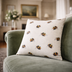 Coussins pour canapé à petits motifs d'abeilles | Coussins imprimés abeilles | Coussins bourdons
