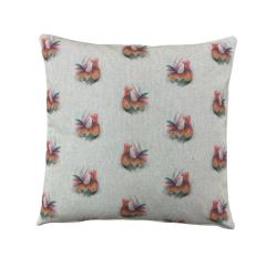 Grand coussin réversible coq | Coussin réversible | Coussin coq