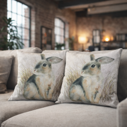 Large Rabbit Reversible Cushion | Reversible Cushions | Rabbit Cushion