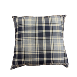 Highland Check Denim Cushions | Blue Checked Cushions | Tartan Cushion