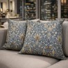 Coussins en denim à motif tête de serpent | Coussins décoratifs à motifs | Coussins bleus