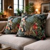 Coussins carrés en tapisserie Forêt tropicale noire | Coussins en tapisserie à motifs