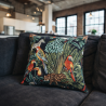 Coussins carrés en tapisserie Forêt tropicale noire | Coussins en tapisserie à motifs