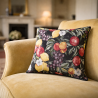 Zwarte Fruit Tapestry Bankkussens | Fruitpatroon Tapestry Kussens