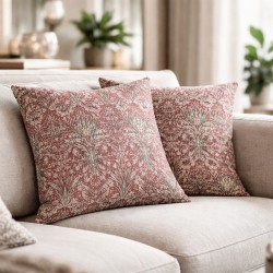 Coussins Snakeshead Crimson | Coussins imprimés pour canapé | Coussins rouges |