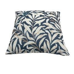 Coussins en tapisserie bleu azur à motif de branches de saule | Coussins en tapisserie à motifs bleus