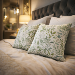 Cuscini Floreali Verde & Grigio | Cuscini Moderni con Fiori | Cuscini Fioriti