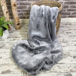 DÉSTOCKAGE ! Nouveau couvre-lit en fausse fourrure Koala | Couvre-lit en fausse fourrure grise