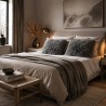 Pair Of Grey Long Haired Genuine Sheepskin Cushions 40cm
