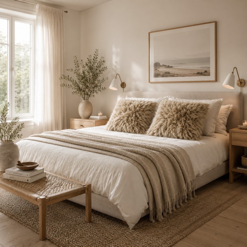 Pair Of Real Sheepskin Taupe Cushions 40cm