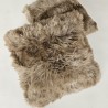 Pair Of Real Sheepskin Taupe Cushions 40cm