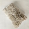 Paar rechteckige Kissen aus echtem Schaffell Oyster 30x50cm