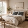 Two Large Grey Genuine Sheepskin Cushions 50cm