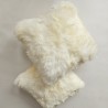 Pair Of Ivory Real Sheepskin Square Cushions 50cm
