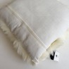 Pair Of Ivory Real Sheepskin Square Cushions 50cm