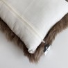 Pair Of Taupe Genuine Sheepskin Throw Pillows 50cm