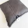 Pair Of Grey Short Haired Genuine Sheepskin Cushions 40cm