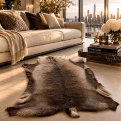 Large Nordic Reindeer Hide Rug | Large Natural Reindeer Skin