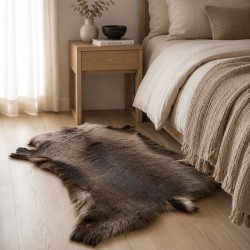 Tapis en peau de renne nordique grand format | Grande peau de renne naturelle