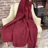 Wijnkleurige Fleece Plaid | Kastanjebruine Fleece Deken | Fleece Dekens |