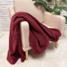 Plaid polaire couleur vin | Couverture polaire bordeaux | Couvertures polaires |