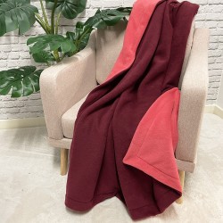 Coperta in Pile per Vino Reversibile | Plaid in Pile Reversibile | Plaid Rossi
