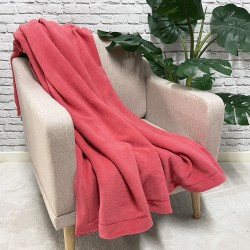Plaid en polaire corail | Couverture en polaire pêche | Couvertures en polaire |