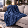 Petrol Blue Fleece Blanket | Blue Fleece Throw | Fleece Blankets |