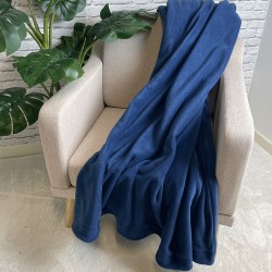 Couverture polaire bleu pétrole | Plaid polaire bleu | Couvertures polaires |