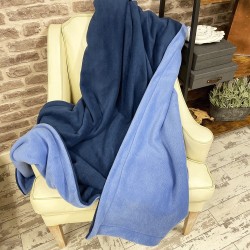 Omkeerbare Blauwe Fleece Plaid | Omkeerbare Fleece Plaid | Fleece Deken