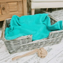 Jade Green Fleece Pet Blanket | Fleecy Dog Blankets | Green Dog Blanket