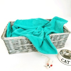 Couverture polaire vert jade pour animaux de compagnie | Couvertures polaires pour chiens | Couverture verte pour chiens