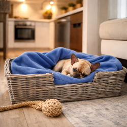 Couverture polaire bleu ciel pour animaux | Couvertures polaires pour animaux | Couvertures bleues pour chiens