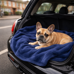 Petrol Blue Fleece Dog Blanket | Fleecy Dog Blanket | Blue Pet Blanket