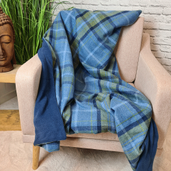 Plaid à carreaux tartan bleus | Couverture à carreaux tartan bleus | Plaid à carreaux tartan bleus