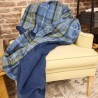 Plaid Blu Tartan | Coperta a Quadri Blu Tartan | Plaid a Quadri Blu Tartan