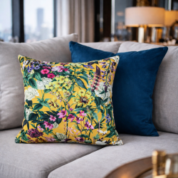Midsummer Reversible Velvet Cushion | Reversible Floral Velvet Cushions