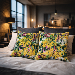 Coussins en velours de luxe pour la Saint-Jean | Coussins en velours à imprimé floral |