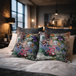 Coussins en velours de luxe Rhapsody | Coussins en velours imprimé fleuri |