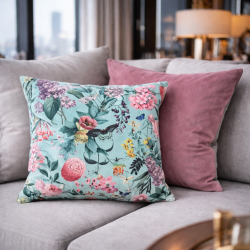 Coussins réversibles en velours Tranquillity | Coussins réversibles à motifs floraux