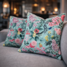 Tranquillity Luxe Fluwelen Kussens | Gedrukte Fluwelen Bloemenkussens |