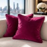 Bright Pink Velvet Scatter Cushions | Einfache Pinke Samtkissen