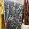 Luxury Chinoiserie Velvet Throw | Luxury Oriental Printed Velvet Throw