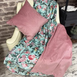 Reversible Velvet Throw - Tranquillity | Luxury Printed Velvet Throw