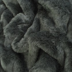 Chessington Grey Faux Fur Fabric