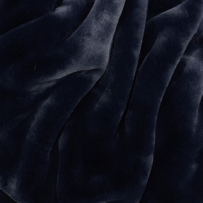 Tissu en fausse fourrure bleu marine Richmond